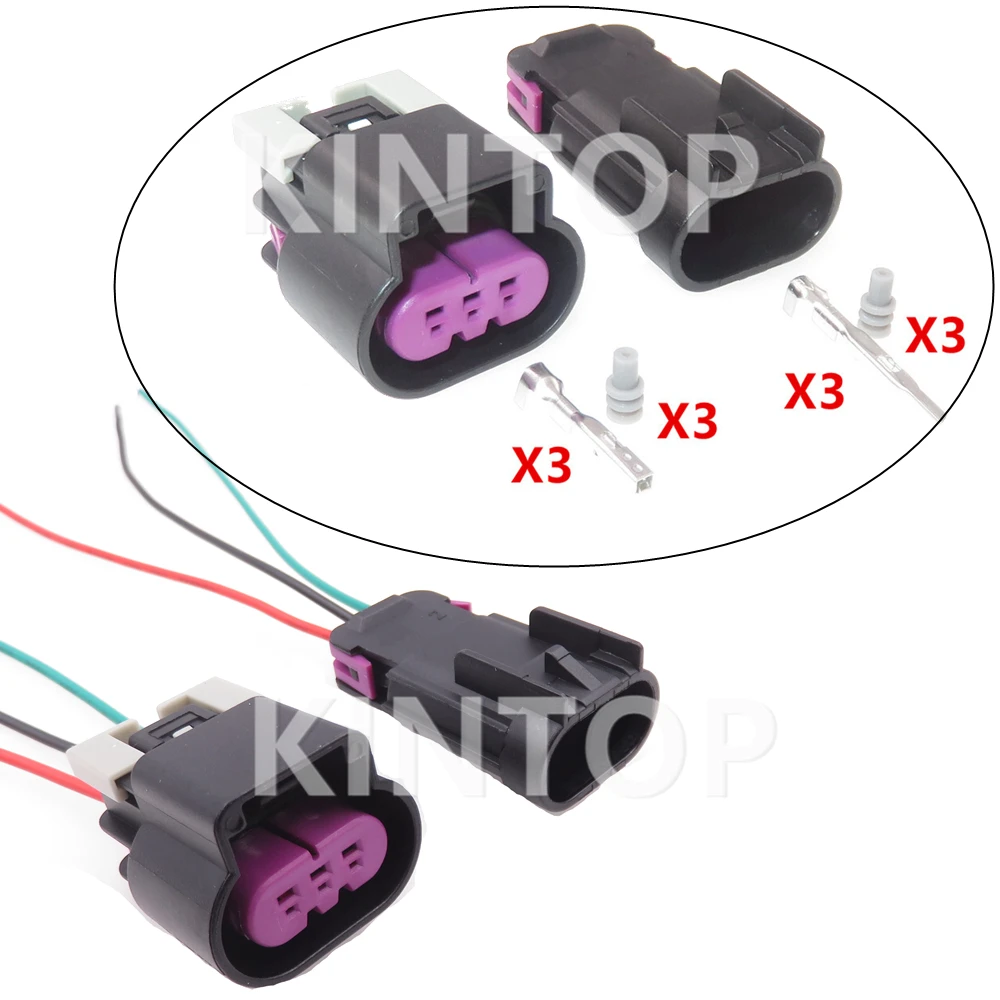 1 Set 3 Pins 13519047 Car Oil Pump Waterproof Connector Auto Fuel Sensor Wiring Terminal Socket AC Assembly 15326808 15326813