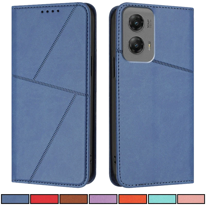 Para Motorola Moto G Stylus 5G 2024 Funda magnética para Etui MOTO G Stylus 5G 2024 XT2419 Funda tipo billetera con ranuras para tarjetas Funda