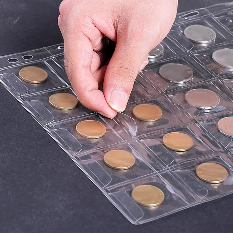 กระดาษความจุขนาดใหญ่เหรียญสกุลเงิน Universal กล่องเงิน PU หนังเหรียญผู้ถือ Penny สกุลเงินเก็บหนังสือเหรียญ