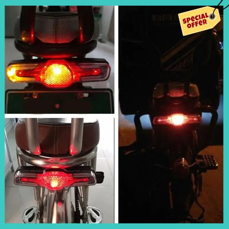 

-ABHW 10X Electric Bike 5 Led Rear Light Electric Bicycle E-Bike Light