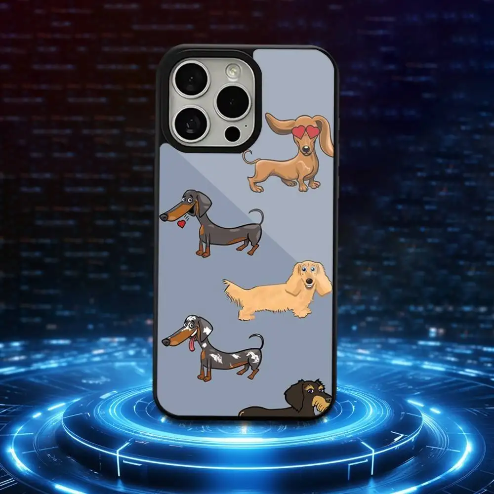 حافظة هاتف على شكل كلب ألماني لطيف لهاتف آيفون 16,15,17,14,13,12,11,Pro,Max,Plus,Mini,Magsafe,حافظة شحن لاسلكية مغناطيسية