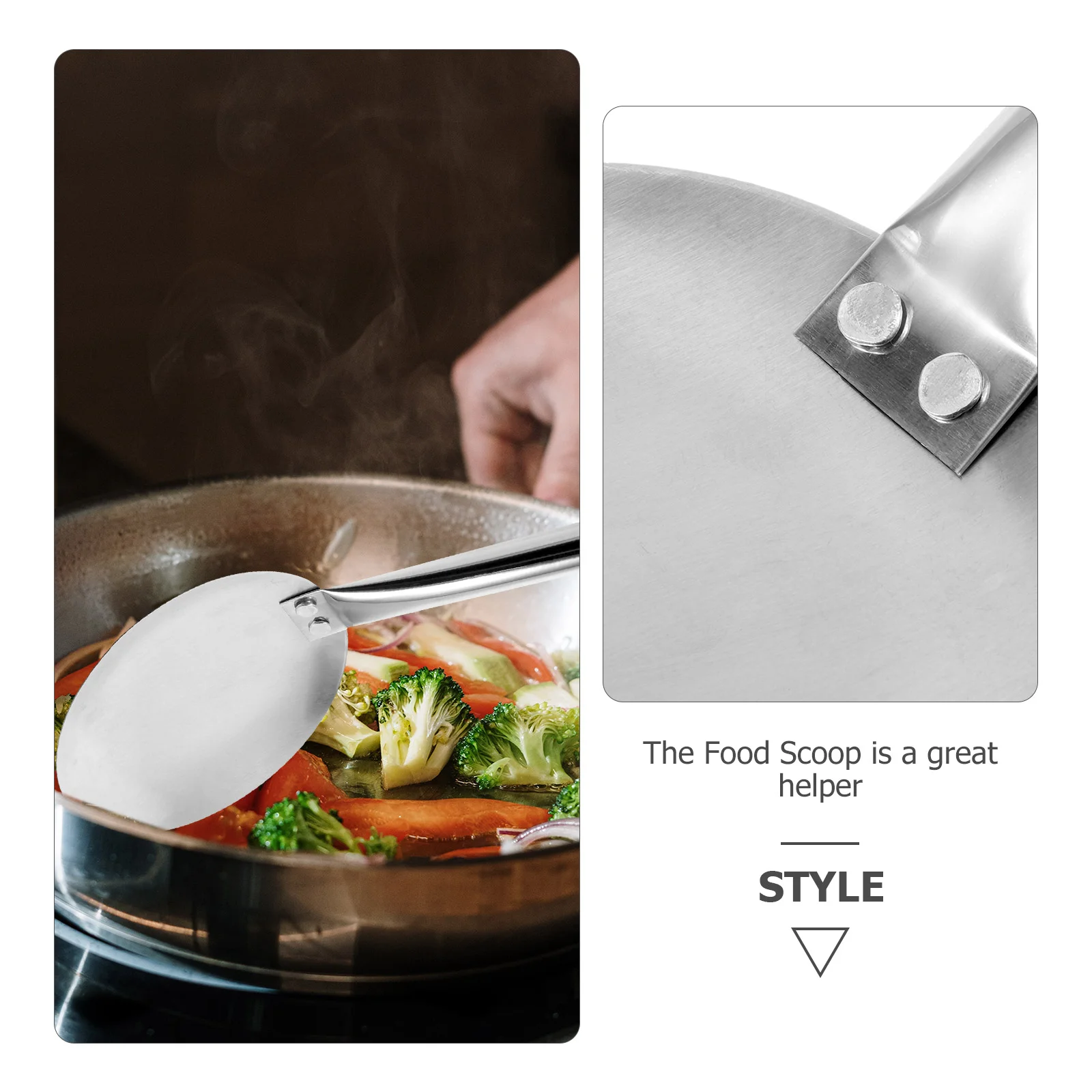 Rice Spoon Tofu Brain Soup Spoons Kitchen Scoop Food Serving Silver Scoops