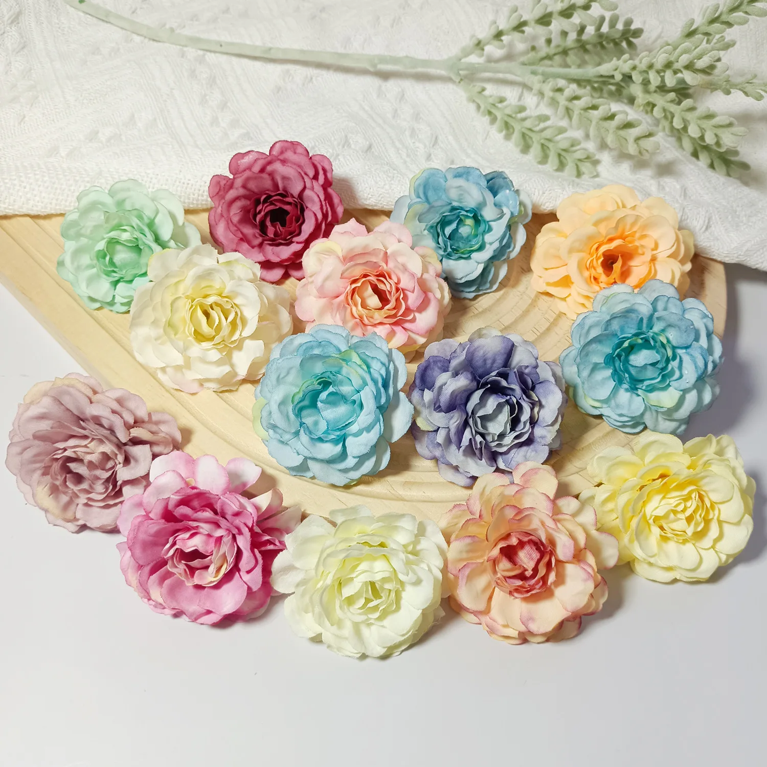 

10/20PCs Rose Artificial Flowers 4.5cm Fake Flower Head for Wedding Marriage Decoration Home Decor Craft Garland Gift Accessory