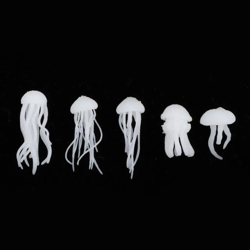 5 Types 3D Plastic Jellyfish Theme Resin Casting Epoxy Crafts Ornament