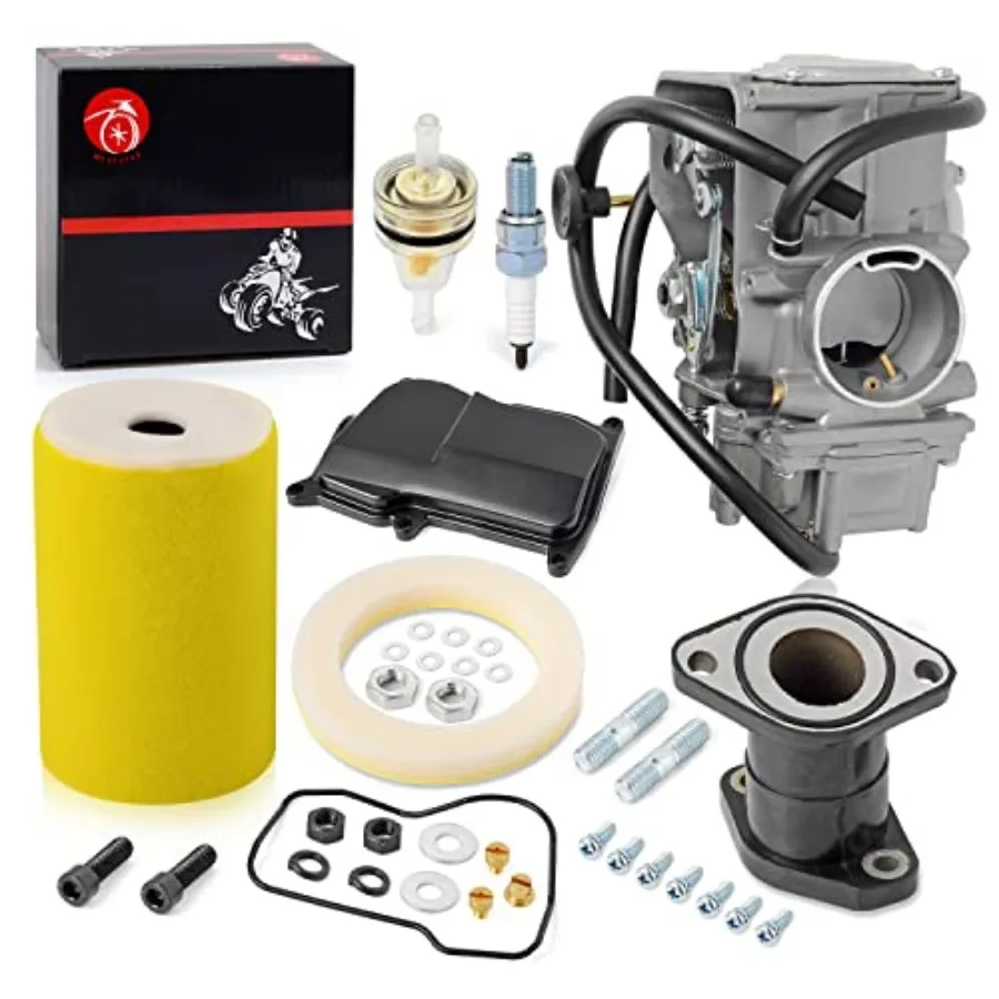 

Carburetor Carb and Air Filter Foam Intake Manifold Compatible with YAMAHA 1987-1998 Big Bear 350 1987-1995 Moto 4 YFM350ER 199