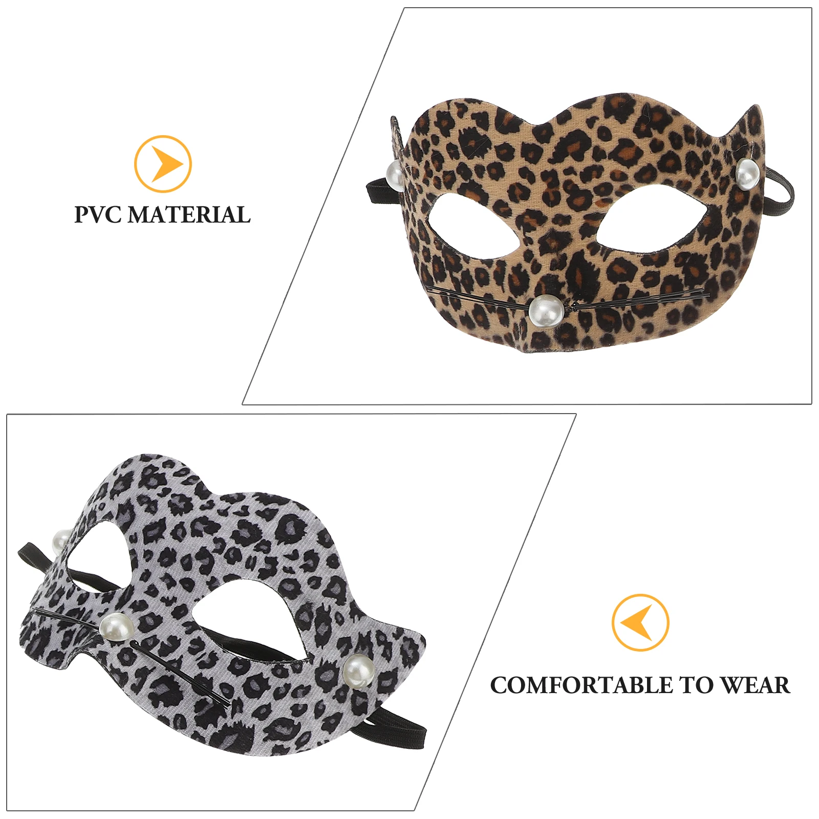 

4pcs Masks Animal Half Mask Creative Masquerade Costume Animal Mask Party Prop Carnival Decorative Pattern