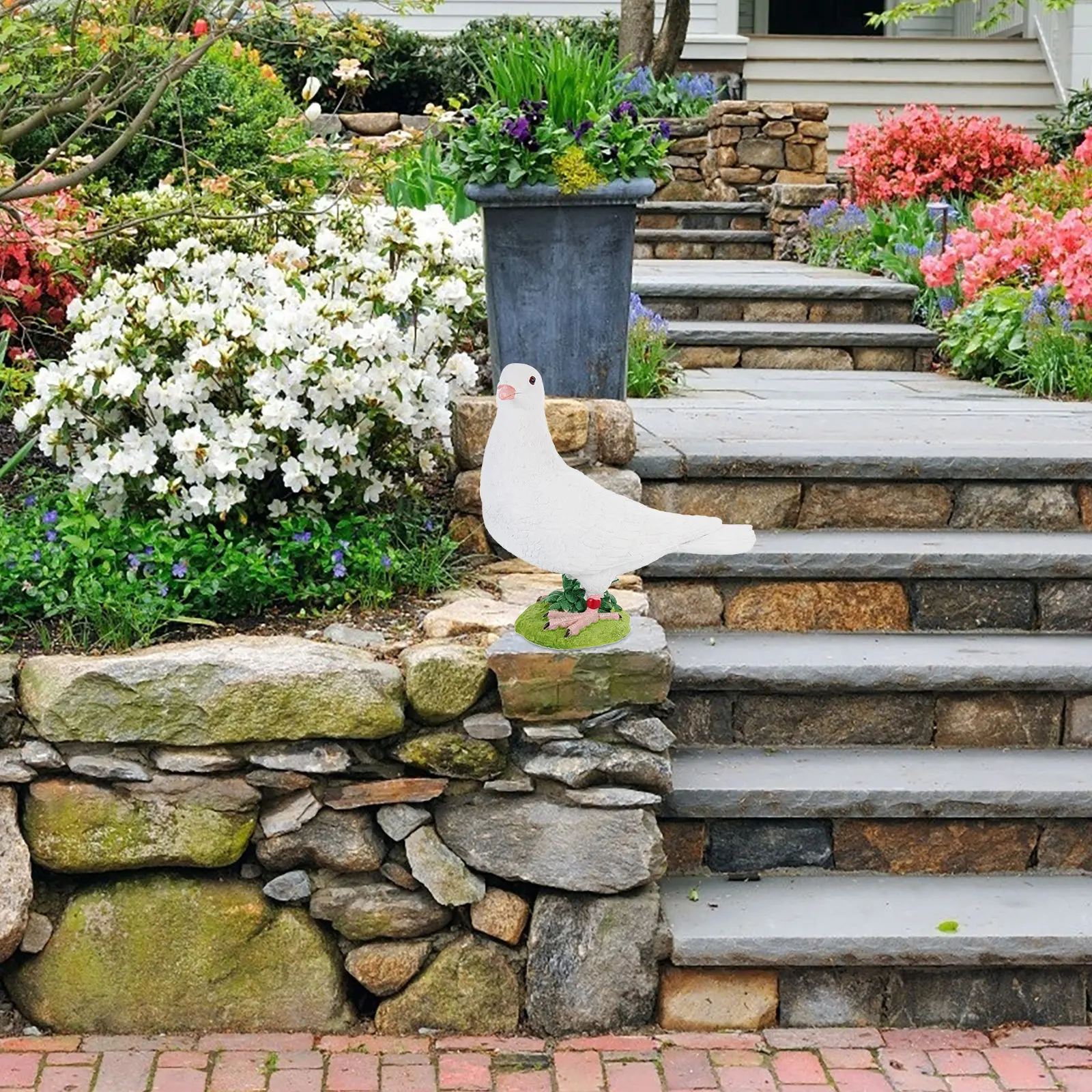 

Pigeon Statue Ornament Garden Resin Animal Figure Bird Figurine Decoration Craft