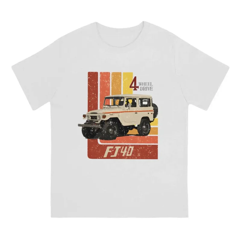 Men's T-Shirt A Land Cruiser FJ40 Vintage Cotton Tees Short Sleeve Cruiser T Shirt Round Collar Clothes Original