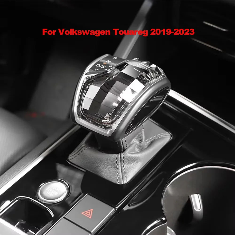 

for VW Volkswagen Touareg 2019~2023 2022 Car Gear Lever Shift Knob Handle Upgrade Crystal Gearbox Decor Cover Car Accessories