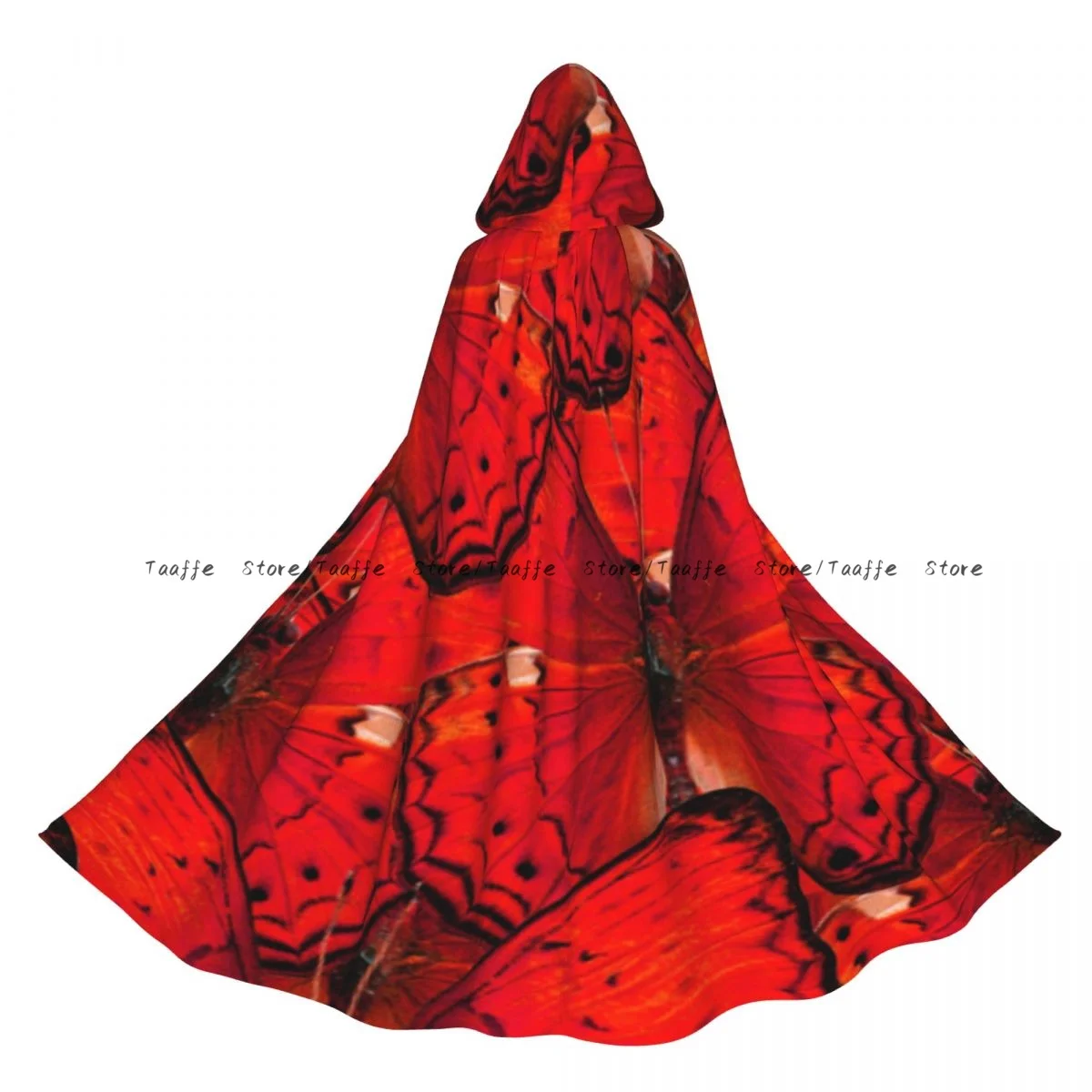 

Medieval Cosplay Cloak Hooded Coat Butterfly Cirrochroa Tyche Upper Wing Skin Texture Cape Coat Long Trench Costume Wizard Cloak