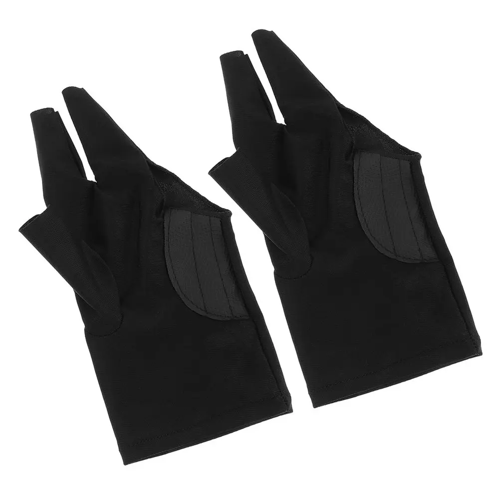 

2Pcs Elastic Pool Gloves Snooker Three-Finger Billiard Gloves Comfortable Breathable Wear-Resistant Sports Cue Accessories