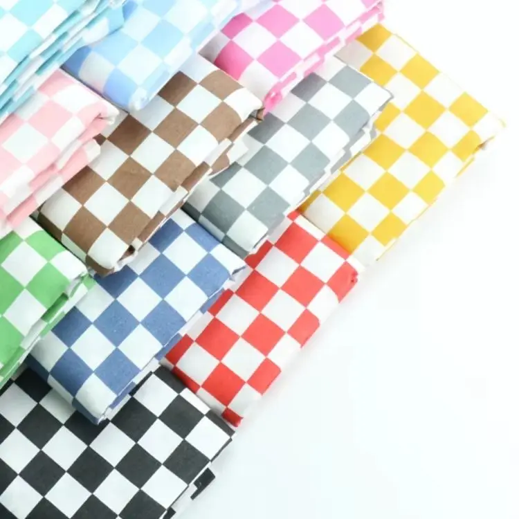 160x50cm Cotton Twill Color Plaid Handwork Cloth Baby Patchwork Quilt Bedding Overclothes Lattice Fabric
