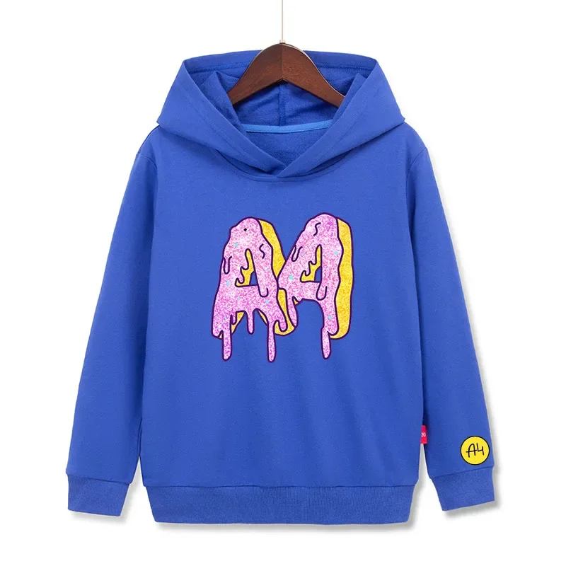 А4 Donuts Hooded sweatshirts Cartoon Влад a4 Бумага Thin Autumn Children Hoodies Baby boy Girl clothes Sweatshirt with hood