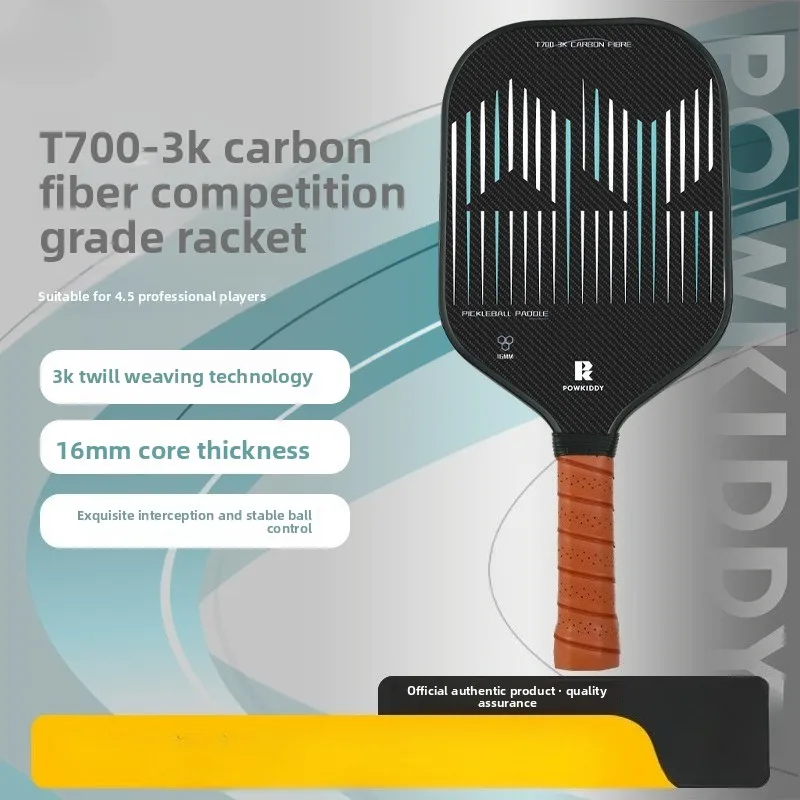 

Carbon fiber T700 cloth pattern 3K Pick racket board Pileckball full set 16mm competitive racket