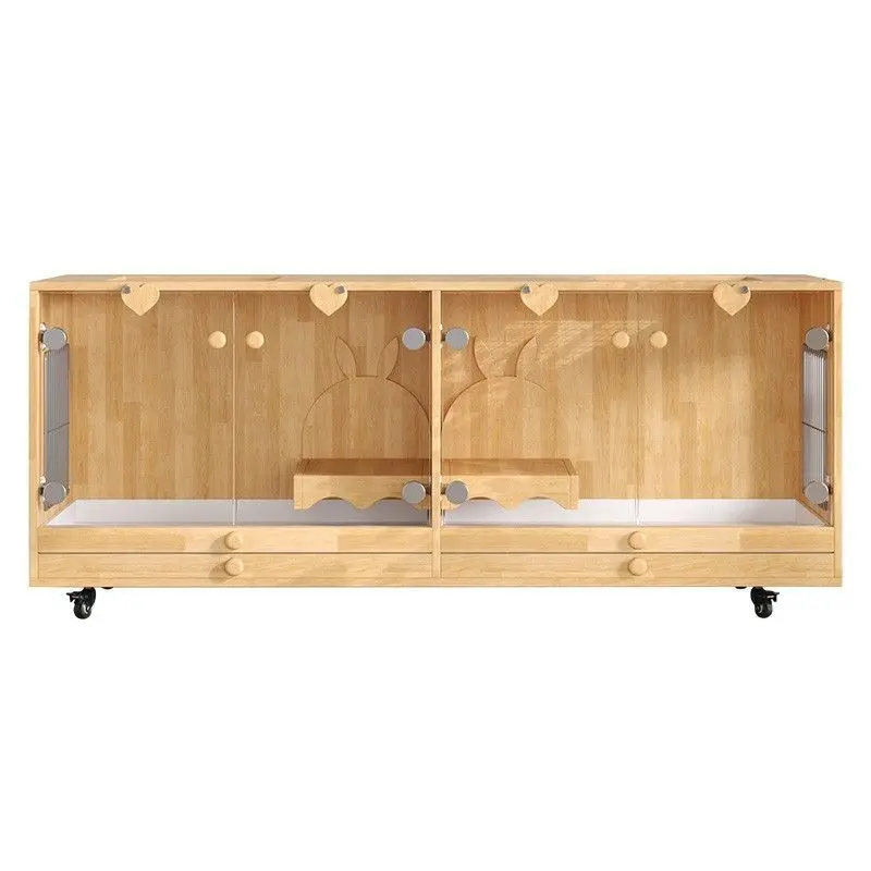 Rabbit cage large special indoor double-layer tray waterproof and anti-spray urine pet guinea pig pet cabinet