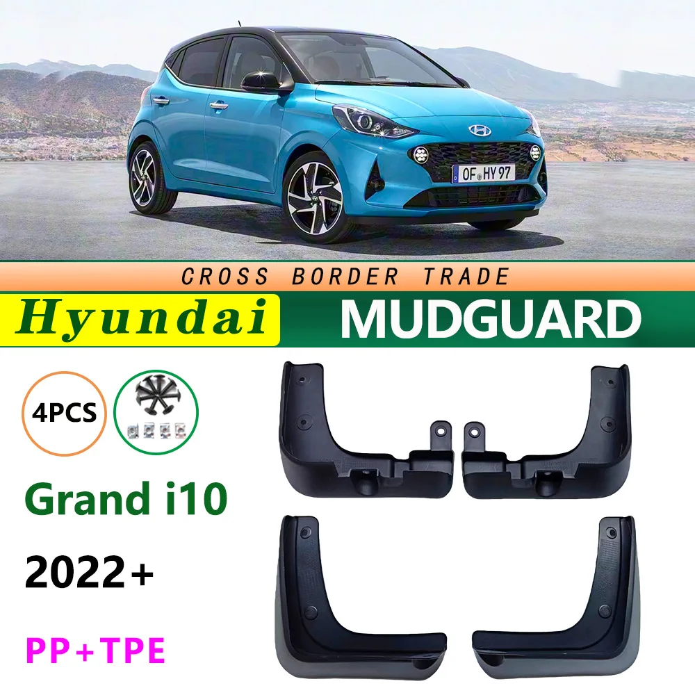 Para Hyundai Grand i10 i10 Sedan Hatchback 2022-2026 guardabarros estilo OE protectores contra salpicaduras juego de 4 ajuste perfecto delantero y trasero