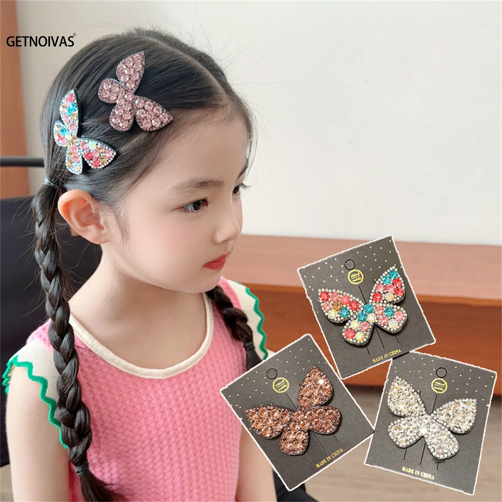 

Sweet Rhinestone Fairy Butterfly Hairpin Elegant Bb Clip Bangs Hairpin Barrettes Hairpins Hair Accessories For Women Gift