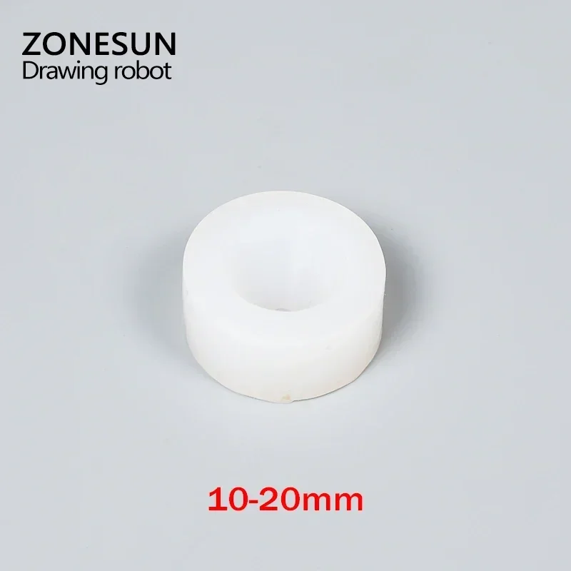 Zonesun tampa de aparafusamento, adotador de tampa de garrafa de plástico da máquina tampando, mandril de tampagem de silicone, máquina tampadora rotativa 10-50mm