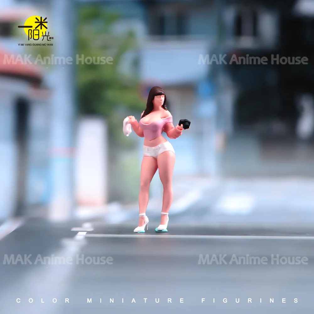 ミニチュアフィギュア 1/87 1/64 1/43 1/24 1/18 優しいセクシーな裸足女性座るスーツ男性未塗装モデルクリエイティブシーン人形おもちゃ