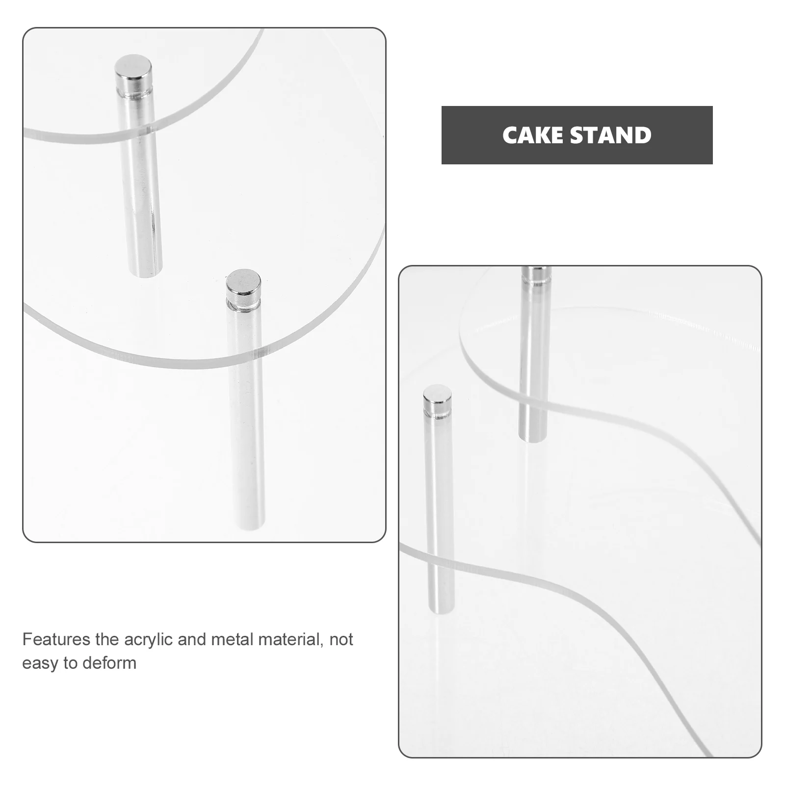 

1 Set Clear Acrylic Cake Elegant Modern Design Wedding Dessert Table Cupcake Holder Treat Stand For Birthday Party Graduation