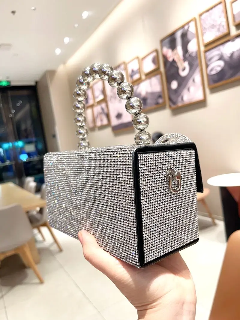 Designer de luxo bolsa feminina cristal brilhante strass diamante saco noite festa casamento bolsa embreagem ombro crossbody saco
