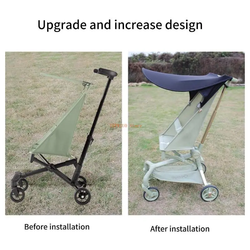 

U50F Universal Baby Strollers Sun Shade Canopy Increased Size Sun Protections Protector Cover for Summer Outdoor Activity