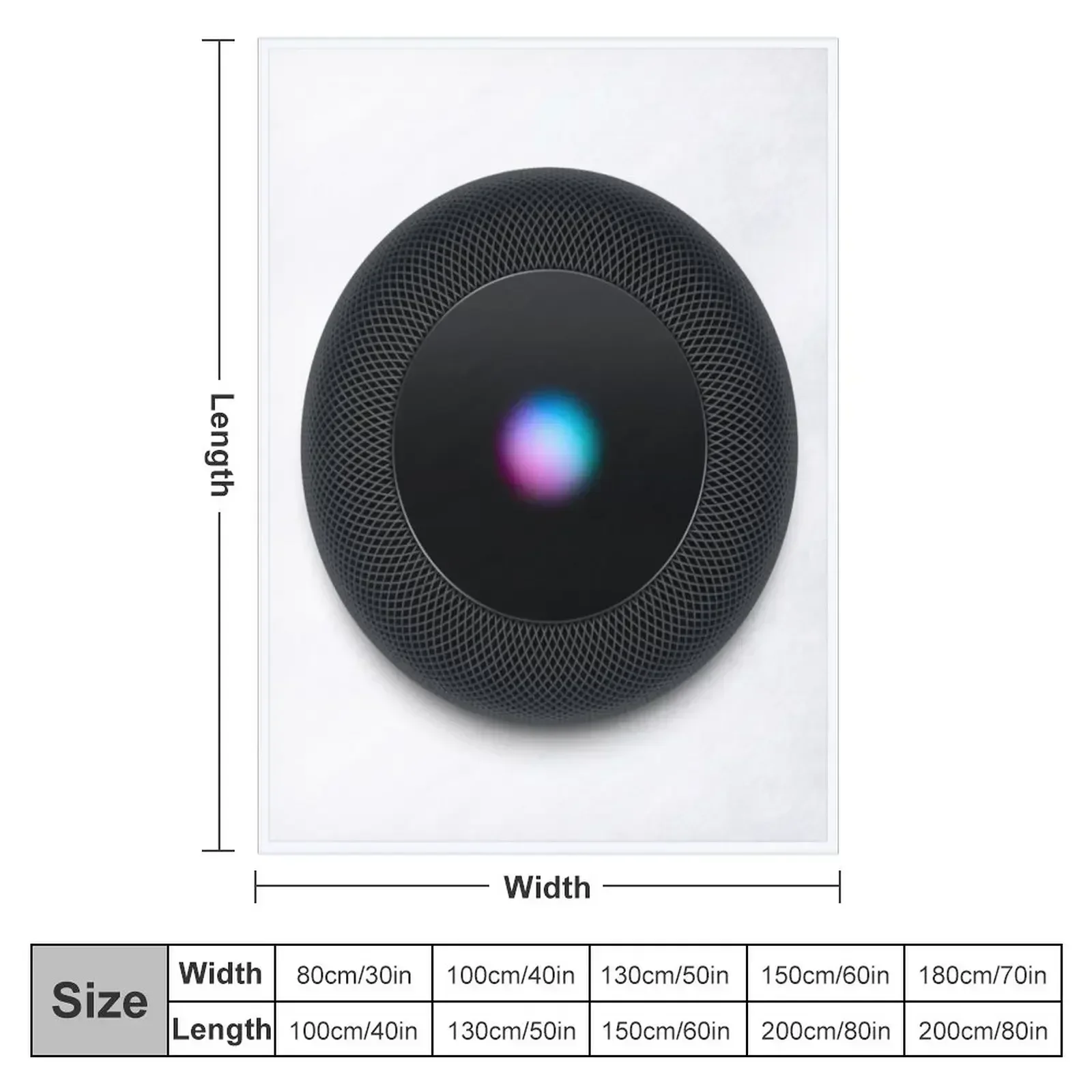 Apple HomePod - Space Grey - Siri Birds Eye View Throw Blanket Plush Beautifuls Blankets