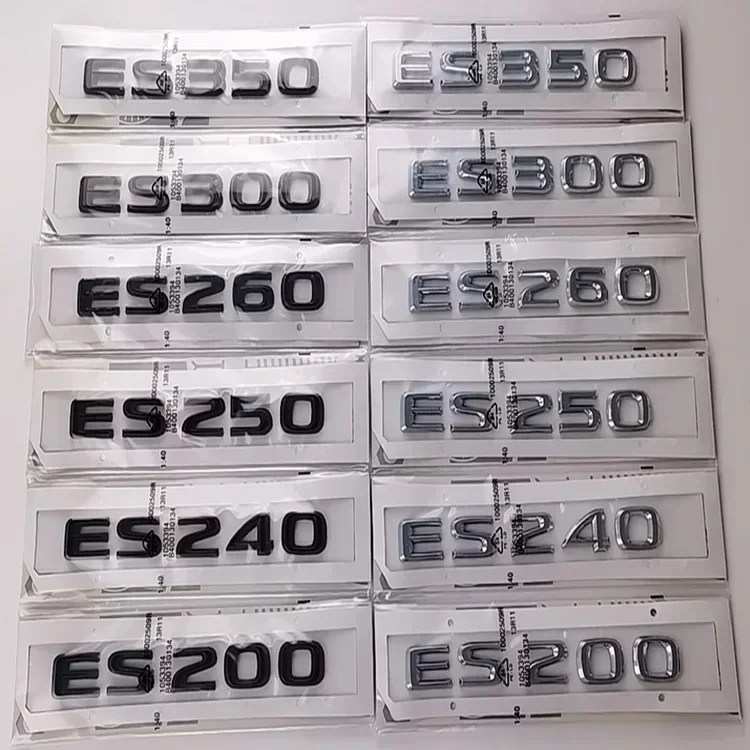 ABS Car Trunk Emblem Letter Decal Badge Rear Sticker Styling Accessories for Lexus ES200 ES240 ES250 ES260 ES300 ES350