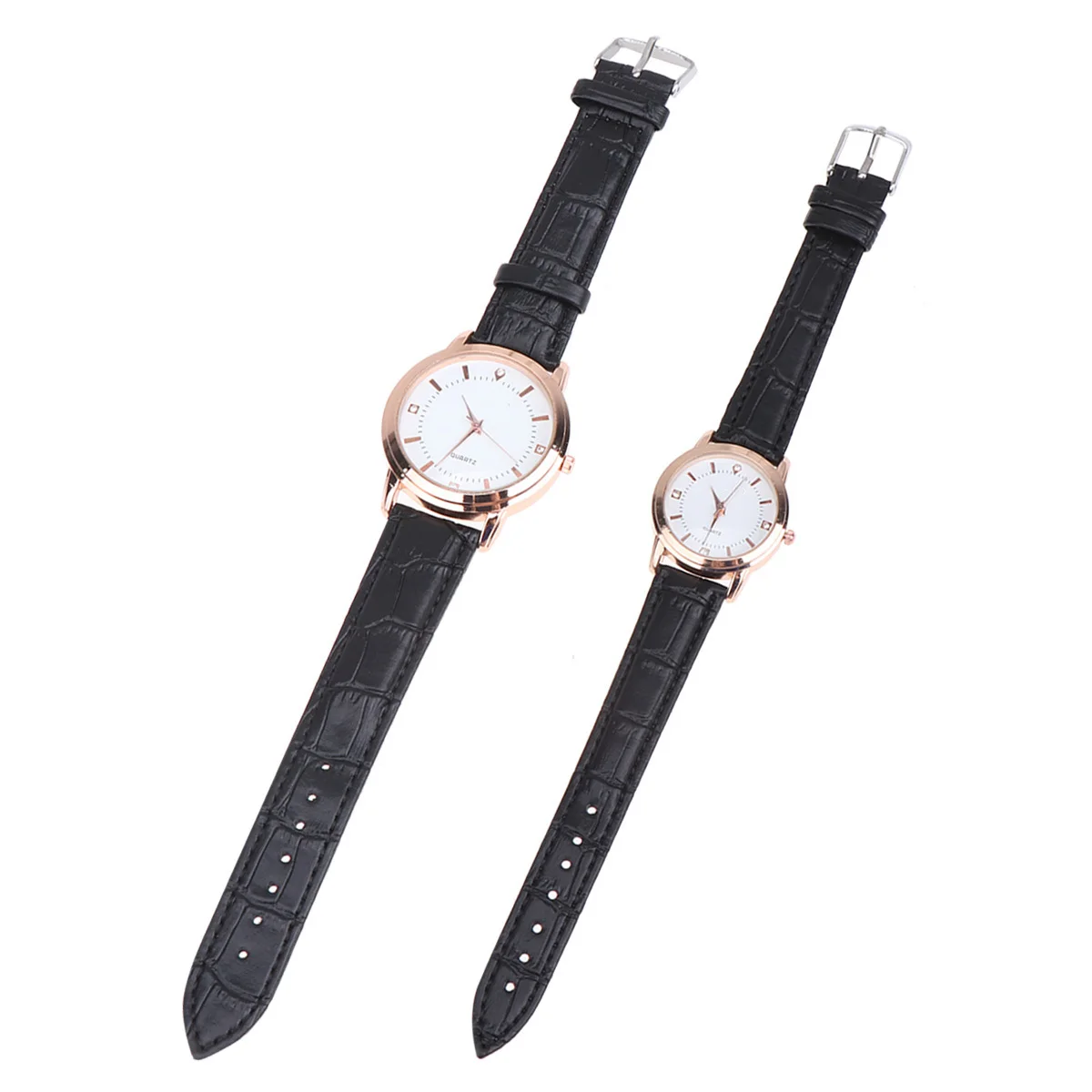 2Pcs Couple Quartz Watch Stylish Strap Fashion Elegant Gift Valentine New Year Birthday Father Day Quartz Watch for Men