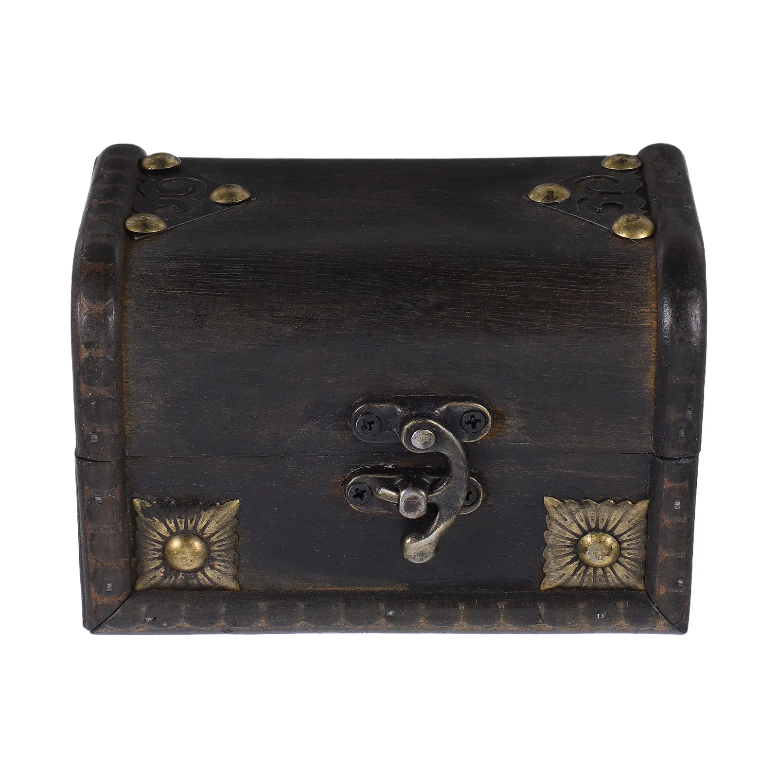 

Wooden Box Storage Retro Treasure Chest Boxes for Decor Brown Mini Container