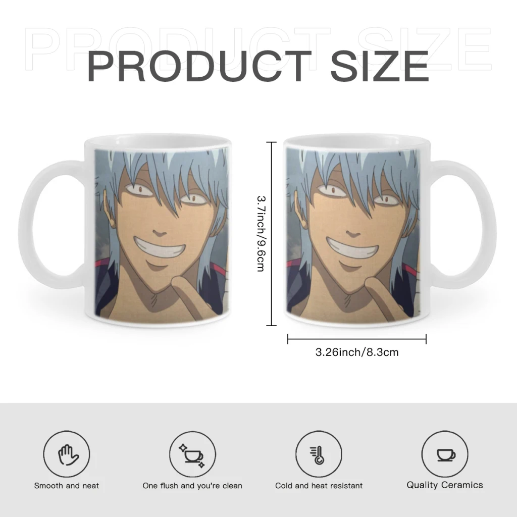 Custom-Gintama-11oz Afternoon Tea Mug Multifunctional Ceramic Coffee Mug Porcelain Coffee Cup Drinking Cup For Home Office