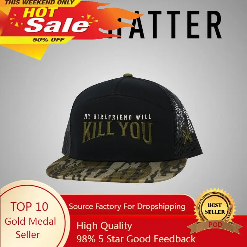 

My Girlfriend Will Kill You Embroidered Snapback Baseball cap Fashion Dad Hats Adjustable Sunhat Outdoor caps