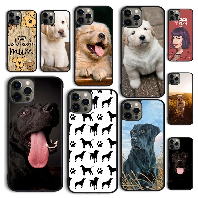 Labrador collage Cute Puppy Print Phone Case Cover for iPhone 16 15 12 mini 11 13 14 Pro Max SE2020 Apple 6 7 8 Plus Coque