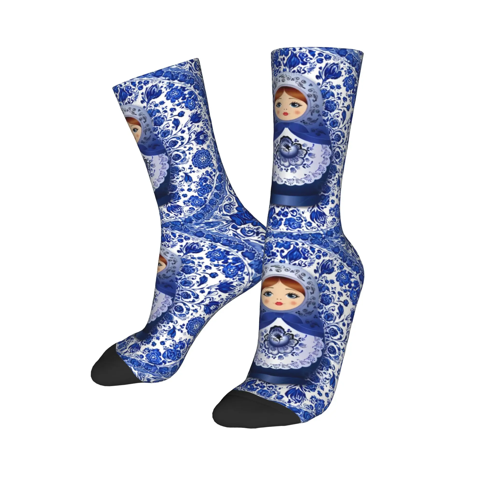 

Custom Fun Mens Matryoshka Doll Russia Russian Folk Art Dress Socks Unisex Warm Comfortable 3D Printing Crew Socks
