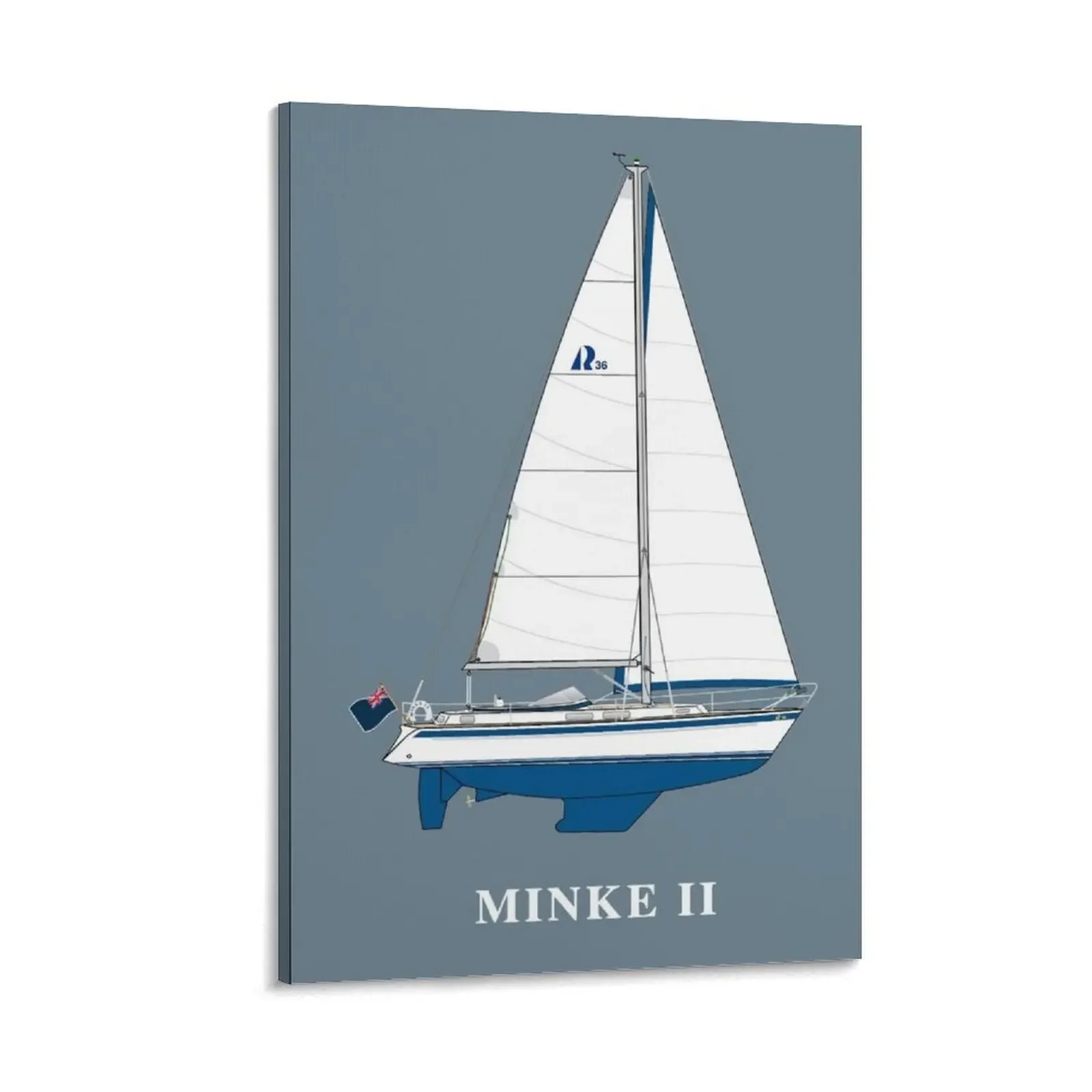

Halberg-Rassy 36 Mk II Sailing Yacht Canvas Painting poster anime house decoration home decoration accessories