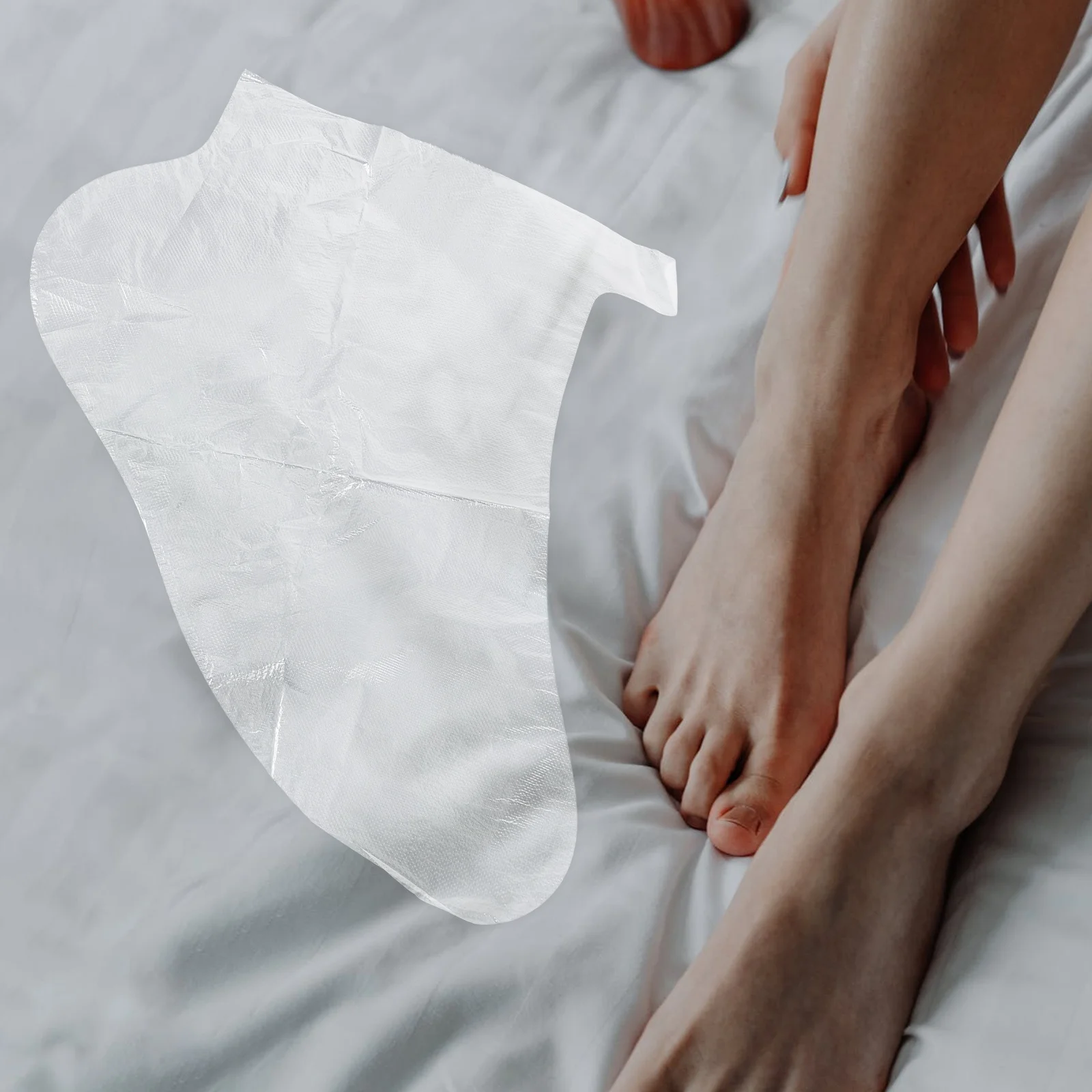 

1Set Foot Covers Disposable Plastic Foot Moisturizing Socks for Spa Pedicure Treatment Overnight Lotion Socks