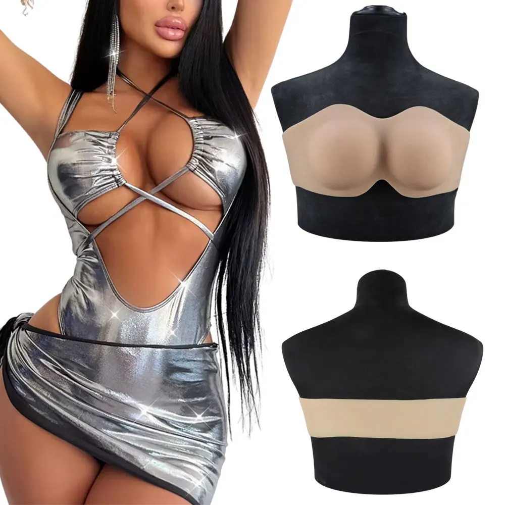 

YUERUGOU Sissy No Oil Поддельные груди Реалистичные силиконовые формы груди Поддельные груди Косплей Drag Queen Мужчины Трансвестит Трансгендер