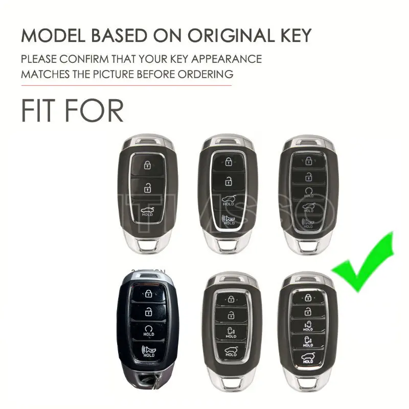 For Hyundai I30 Ix35 KONA Encino Solaris Azera Grandeur Ig Accent Santa Fe Palisade Custo TPU Car Key Fob Case Key Fob Cover