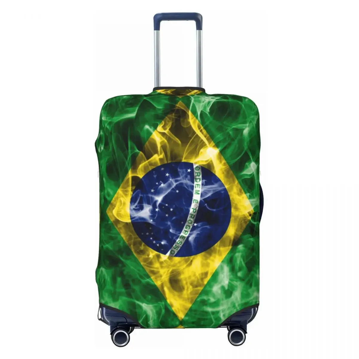 

Custom Brazilian Flag Luggage Cover Elastic Brazil Travel Suitcase Protective Covers Suit For 18-32 inch