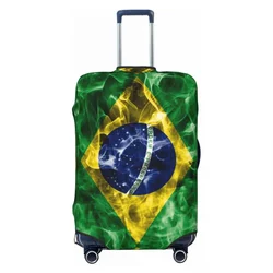 Aangepaste Braziliaanse Vlag Bagagehoes Elastische Brazilië Reiskoffer Beschermhoezen Pak Voor 18-32 Inch