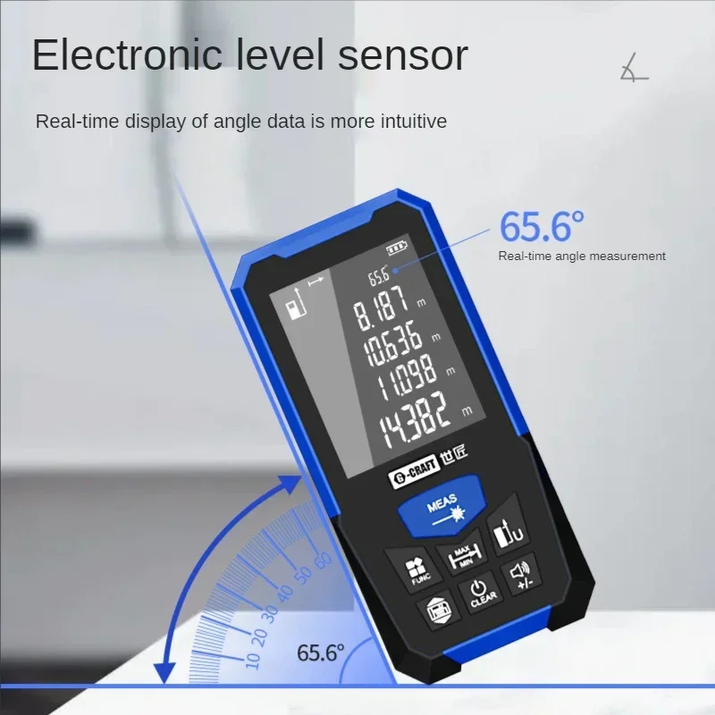 Handheld Laser Rangefinder Distance Meter 50M - 120M Medidor Laser Tape Build Measure Device Electronic Ruler USB charging 