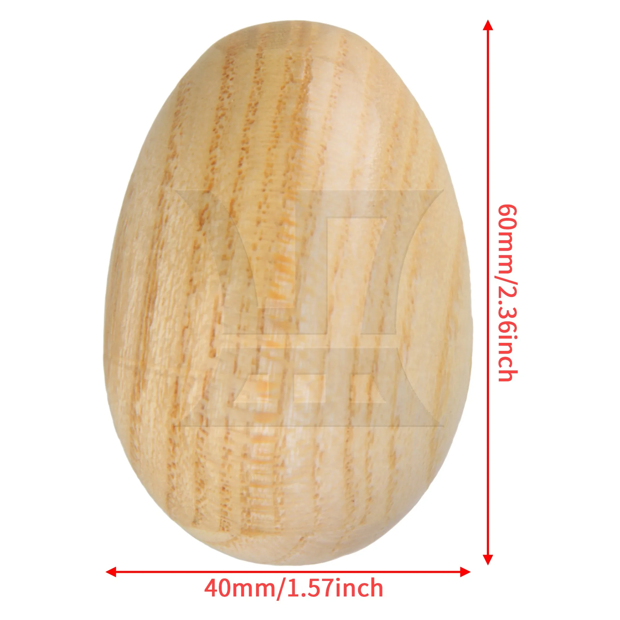 Yibuy 6 Pcs Wooden Egg Shakers for Classroom Prize Supplies 2.36 x 1.57 Inch