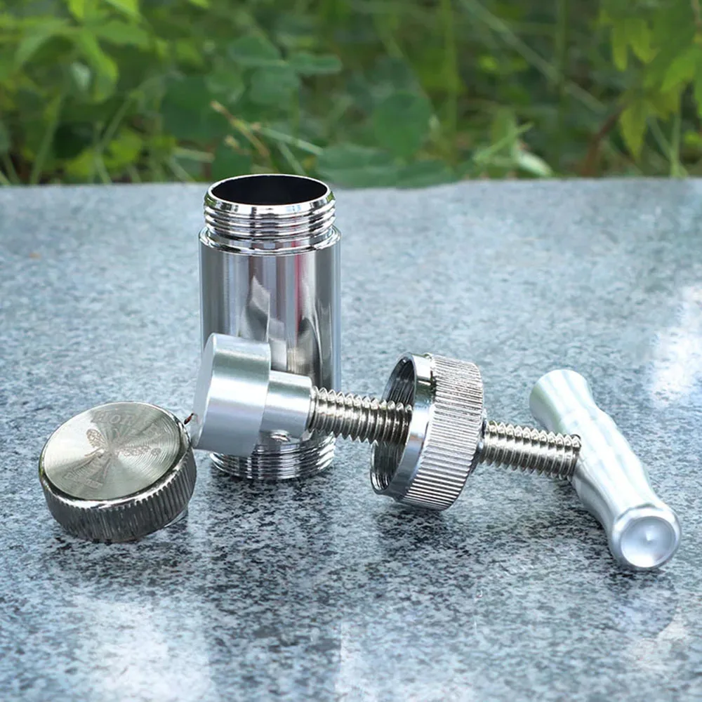 Aluminum Cigarette Tobacco Press Spice Hand Crusher Pepper Mill Handmade Metal Smoking Press Accessories