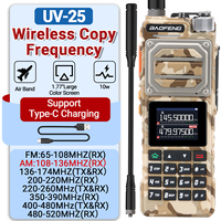 Baofeng UV-25 Air Band Walkie Talkie Long Range UHF VHF  Wireless Copy Frequency 999CH  NOAA Type-C Charger AM Ham Two Way Radio