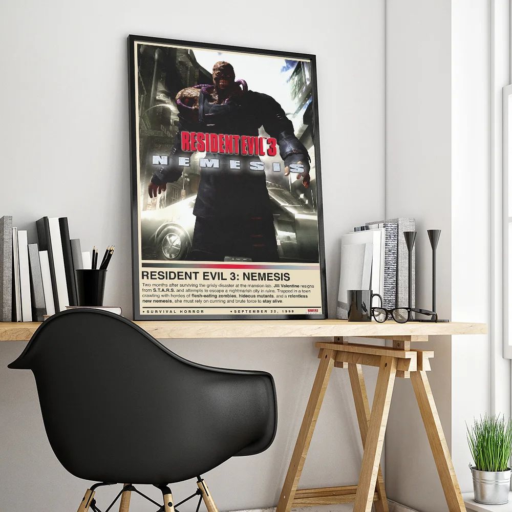 Video Game R-Residents-Evil Classic Movie Posters Vintage Room Bar Cafe Decor Nordic Home Decor