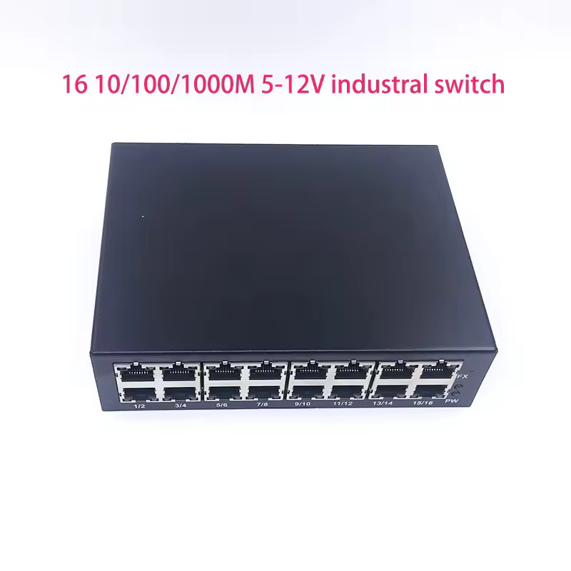 Módulo de interruptor Ethernet industrial, placa base OEM, puertos de detección automática, 1000M, 16 puertos no gestionados, 10/100/1000M