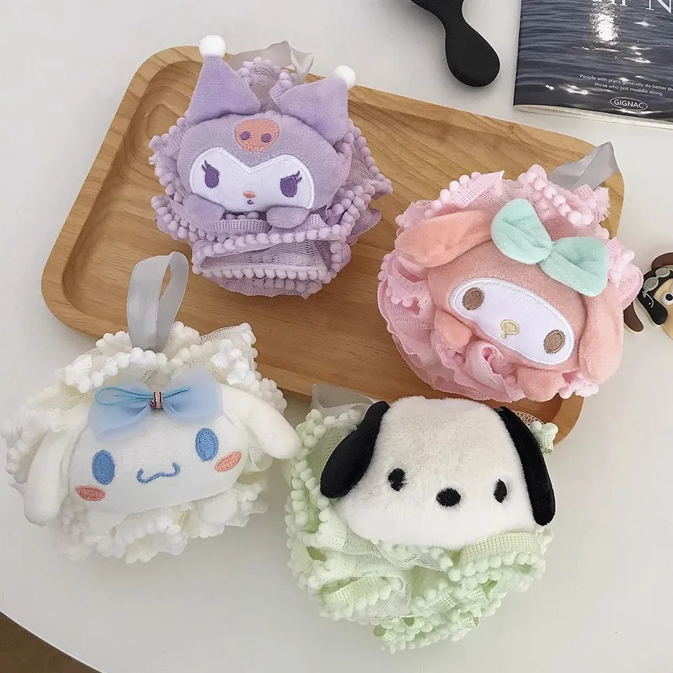 Kawaii Sanrio Series Bath and Bath Ball Cartoon Kuromi Foaming Artifact Scrub Bath Flower Non-scattering Flower Bath Ball