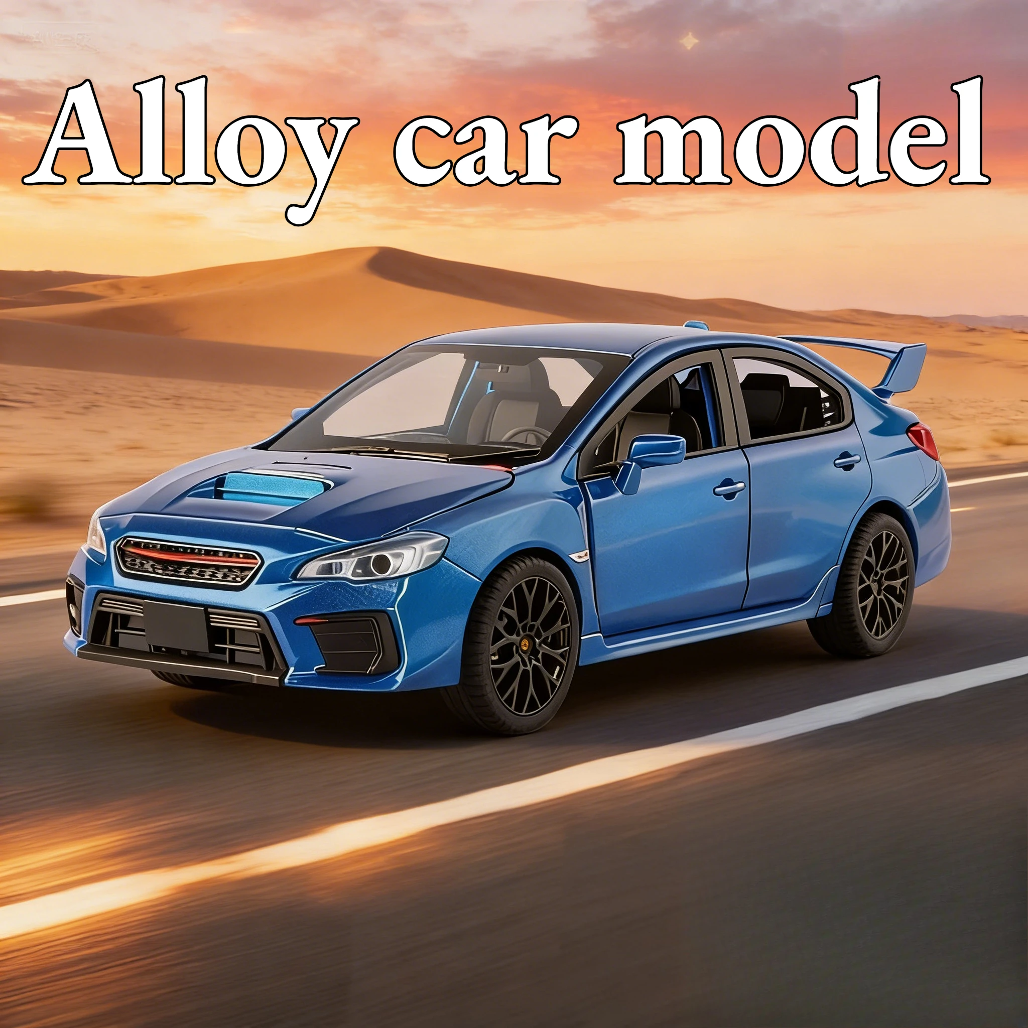 نموذج جديد لـ 1:30 سوبارو WRX STI نموذج سيارة سباق التراجع ضوء الصوت سبيكة دييكاست بوي لعبة أطفال مجموعة هدايا السيارة