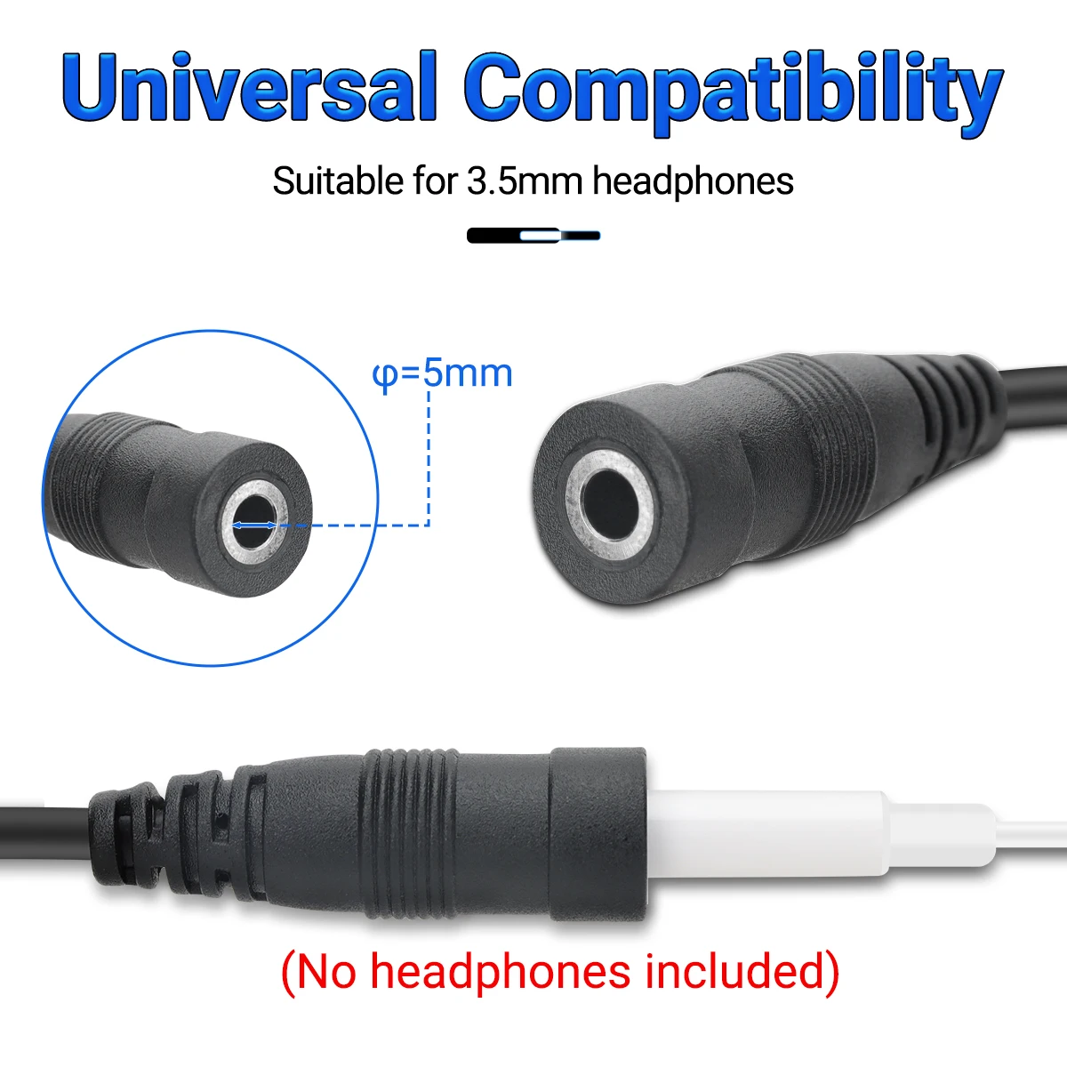 BAOFENG 2 Pin to 3.5mm Walkie Talkie Headset Adapter Earpiece Adapter Cable For BAOFENG UV-5R BF-888S Two Way Radio