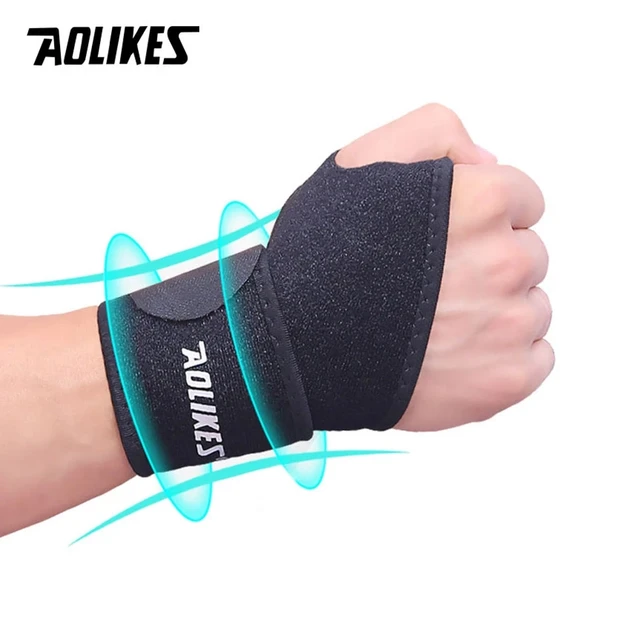 AOLIKES 1 PC Opaska na nadgarstek do regulowanej opaski na nadgarstek do sportowej opaski na nadgarstek Owijki uciskowe Zapalenie ścięgna Ulga w bólu